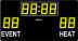 Swim Meet Event / Heat Display with Clock