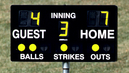 Portable scoreboard for baseball / softball